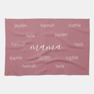 Personalized Mothers day gift for Mom Kitchen Towel