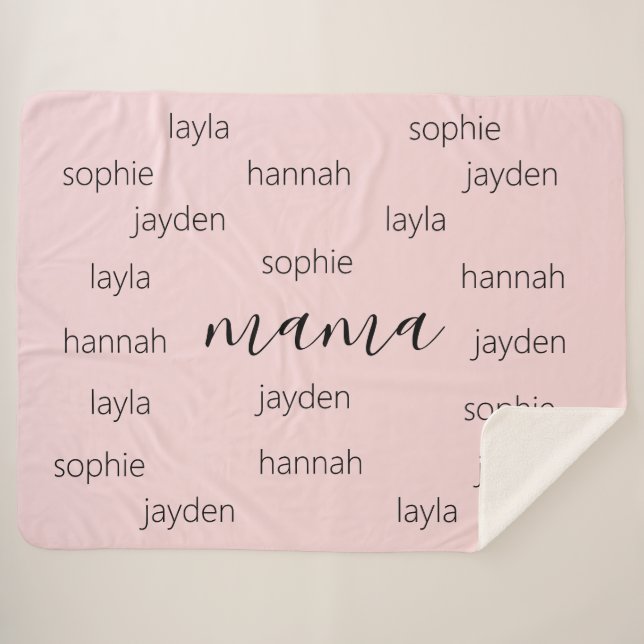 Personalized Mothers day gift for Mom Sherpa Blanket (Front (Horizontal))