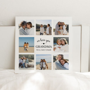 Personalized Mothers Day Grandma Photo Plaque