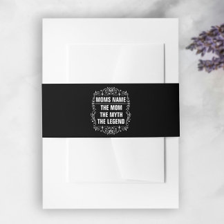 Personalized Mothers day Invitation Belly Band