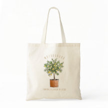 Personalized Mother's Day Lemon Tree Tote Bag