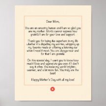 Personalized Mother's Day Letter