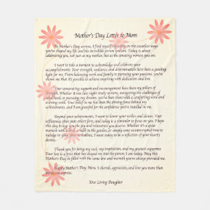 Personalized Mother's Day Letter Typographic Fleece Blanket