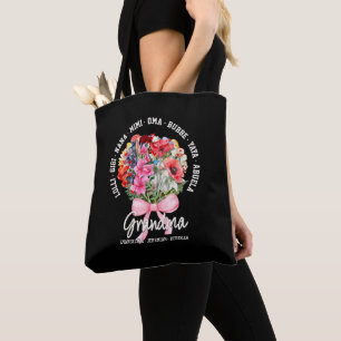 Personalized Mother's Day Nana Mimi Gigi GRANDMA Tote Bag
