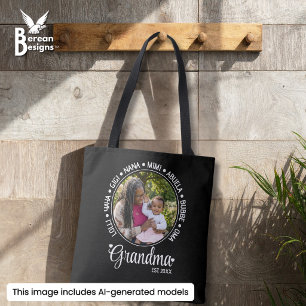 Personalized Mother's Day Nana Mimi Gigi GRANDMA Tote Bag