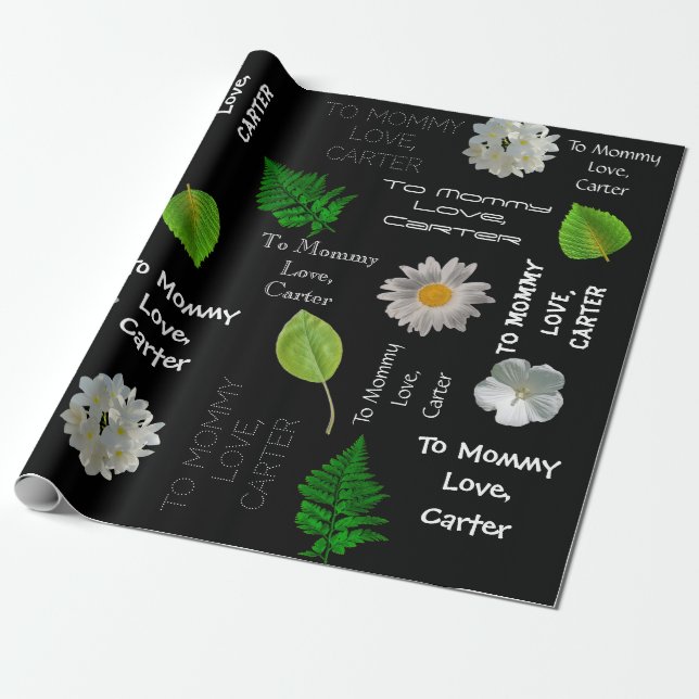 Personalized Mother's Day or Birthday Wrapping Paper (Unrolled)