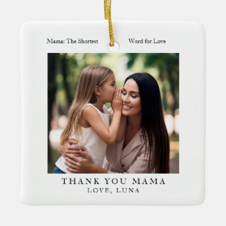 Personalized Mother's Day Photo Ceramic Ornament