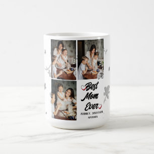 Personalized mothers Day,photo collage floral gift Coffee Mug