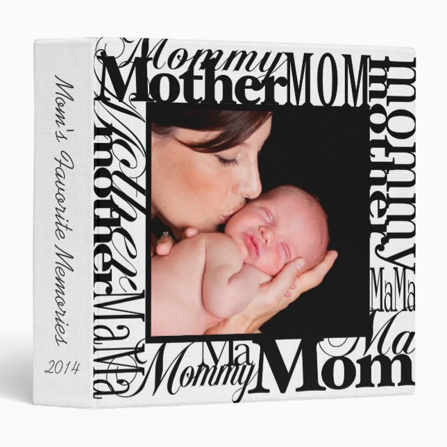 Personalized Mother's Day Photo Collage Scrapbook Binder (Front/Spine)