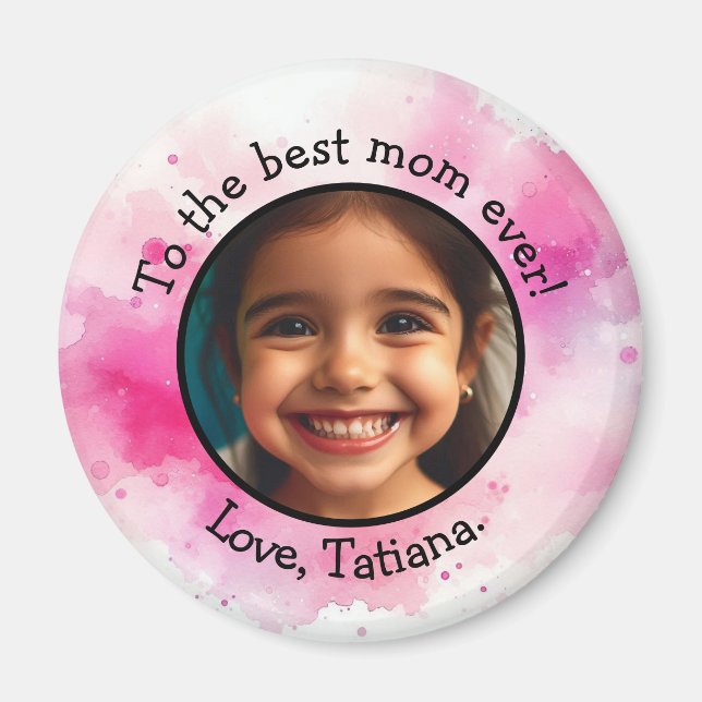 Personalized Mother's Day Photo Name Keepsake Magnet (Front)