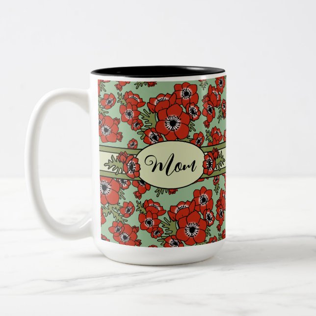 Personalized Mother's Day Two-Tone Coffee Mug (Left)