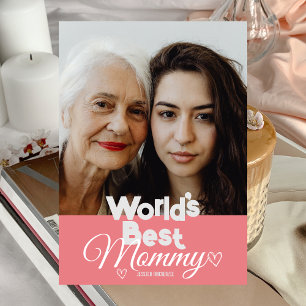 Personalized mothers Day, world's best mommy gift Holiday Card