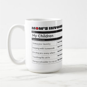Personalized Mother's Invoice - Family Photos Coffee Mug