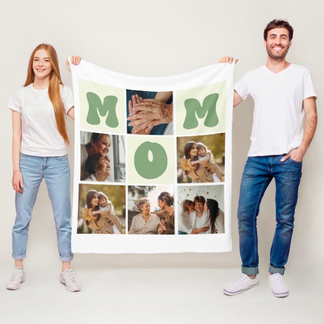 Personalized Mother's Photo Fleece Blanket  (In Situ)