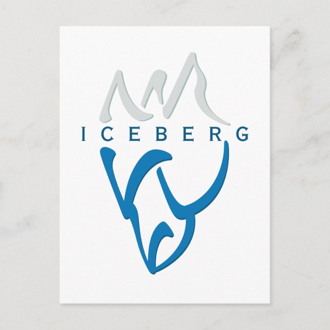 Personalized Motivational Abstract Iceberg Design Postcard (Front)