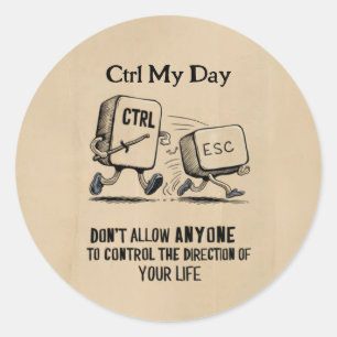 Personalized Motivational Ctrl My Day Sticker