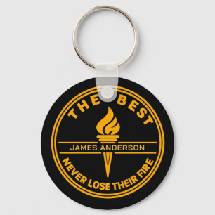Personalized Motivational Round Custom Name Keychain