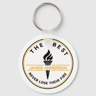 Personalized Motivational Round Keychain