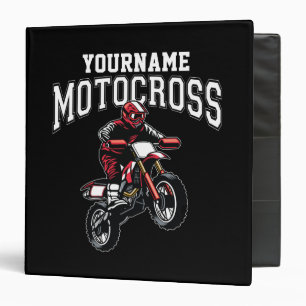 Personalized Motocross Dirt Bike Rider Racing Binder