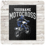 Personalized Motocross Dirt Bike Rider Racing   Jigsaw Puzzle<br><div class="desc">Custom NAME Dirt Bike Rider Motocross Racing Moto Racer Motorcycle Gifts - Choose Colour and Customize with your Name or Custom Text!</div>