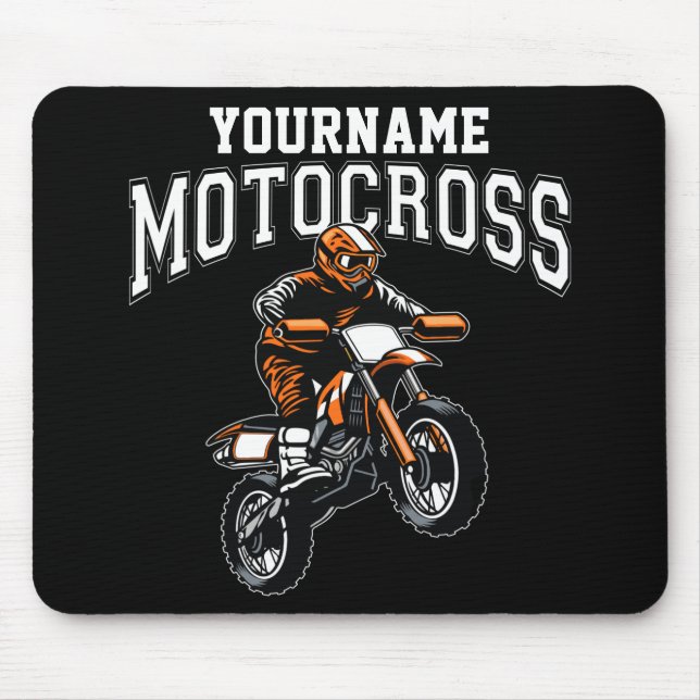 Personalized Motocross Dirt Bike Rider Racing  Mouse Pad (Front)