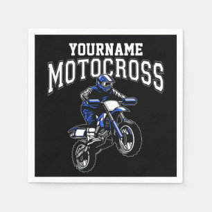 Personalized Motocross Dirt Bike Rider Racing Napkin