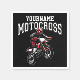 Personalized Motocross Dirt Bike Rider Racing  Napkin