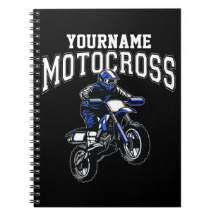 Personalized Motocross Dirt Bike Rider Racing Notebook