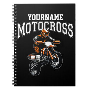 Personalized Motocross Dirt Bike Rider Racing Notebook
