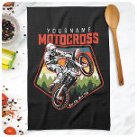 Personalized Motocross Racing Dirt Bike Trail Ride Kitchen Towel<br><div class="desc">Custom NAME Dirt Bike Rider Motocross Racing Moto Racer Motorcycle Gifts - Choose Colour and Customize with your Name or Custom Text!</div>