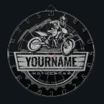 Personalized Motocross Rider Dirt Bike Hill Racing Dartboard<br><div class="desc">Personalized Dirt Bike Rider Motocross Racing Moto Racer Motorcycle Gifts -  Customize with your Name or Custom Text!</div>