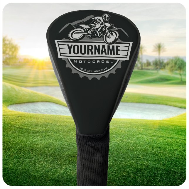 Personalized Motocross Rider Dirt Bike Hill Racing Golf Head Cover (Creator Uploaded)