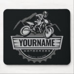 Personalized Motocross Rider Dirt Bike Hill Racing Mouse Pad<br><div class="desc">Personalized Dirt Bike Rider Motocross Racing Moto Racer Motorcycle Gifts -  Customize with your Name or Custom Text!</div>
