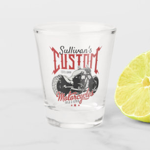 Personalized Motorcycle Big Bad Bike Biker Garage Shot Glass