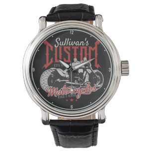 Personalized Motorcycle Big Boy Bike Biker Garage Watch