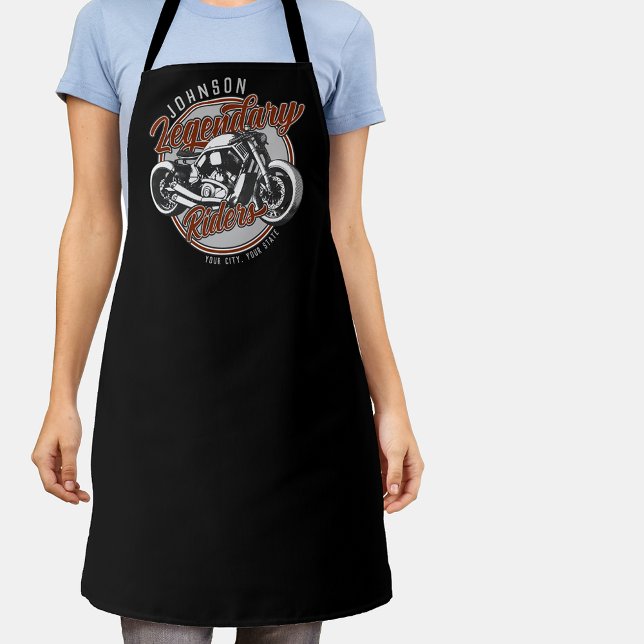 Personalized Motorcycle Legendary Rider Biker NAME Apron (Creator Uploaded)