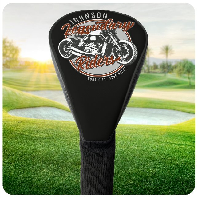 Personalized Motorcycle Legendary Rider Biker NAME Golf Head Cover (Creator Uploaded)