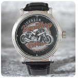 Personalized Motorcycle Legendary Rider Biker NAME Watch<br><div class="desc">Personalized Motorcycle Legendary Rider Biker NAME Shop Garage design - Customize with your name or custom text.</div>