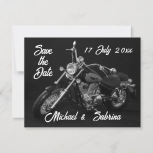 Personalized Motorcycle Save the Date Announcement