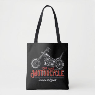 Personalized Motorcycle Service Biker Repair Shop Tote Bag