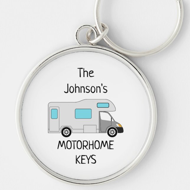 Personalized Motorhome Keys name Keychain (Front)