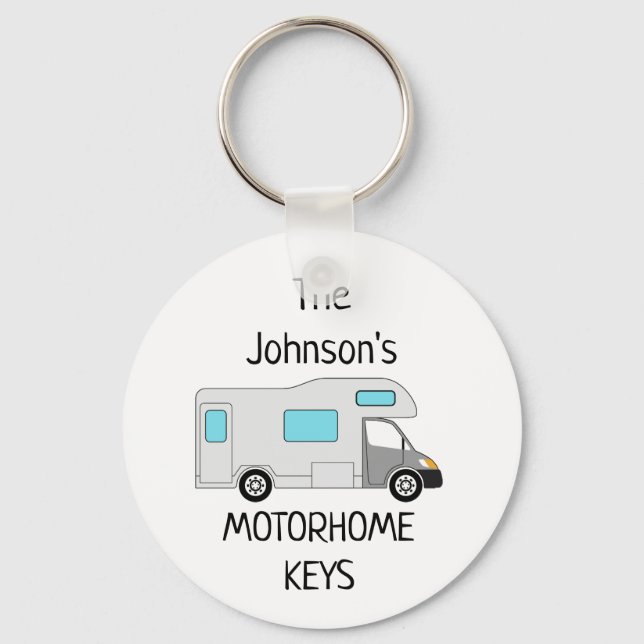 Personalized Motorhome Keys name Keychain (Front)