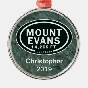 Personalized Mount Evans Colorado Rocky Mountains Metal Ornament