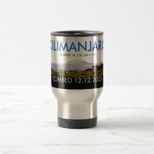 Personalized Mount Kilimanjaro Climb Commemorative Travel Mug