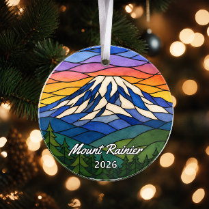 Personalized Mount Rainier National Park Acrylic O Ornament
