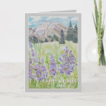 Personalized Mountain Scene Birthday Card<br><div class="desc">Beautiful hand painted Thank You Card. Customize the front message and inside message. Beautiful hand painted mountain scene.</div>