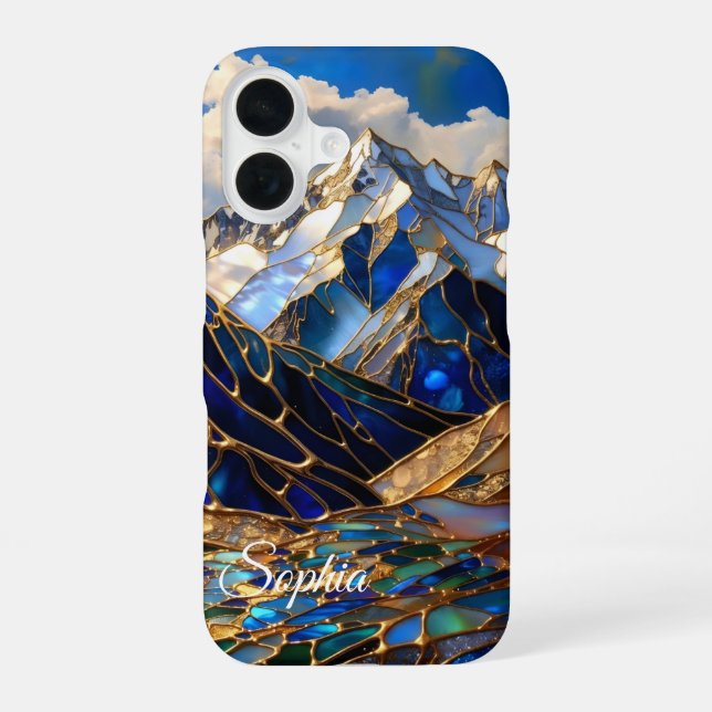 Personalized Mountain Sunset Phone Case (Back)