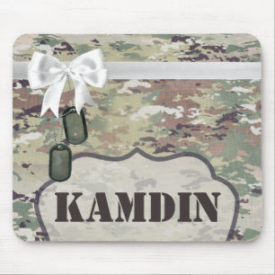 Personalized Mouse Pad Army OCP Camo Uniform Camof