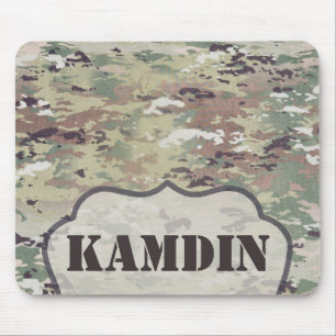 Personalized Mouse Pad Army OCP Camo Uniform Camof