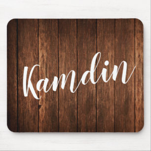 Personalized Mouse Pad Barn Wood Country Rustic